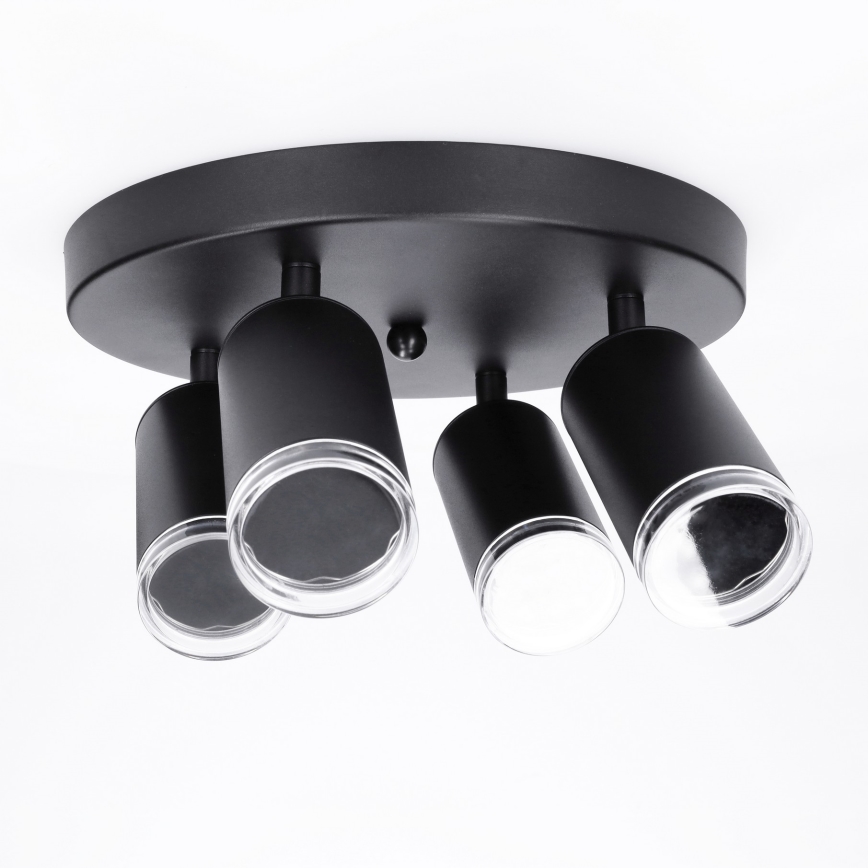 Brilagi - Spot salle de bain SELE AQUA 4xGU10/30W/230V IP44 noir