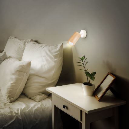 Brilagi - Spot SELE 1xGU10/30W/230V blanc/décor en chêne