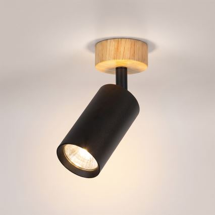 Brilagi - Spot SELE 1xGU10/30W/230V noir/décor chêne