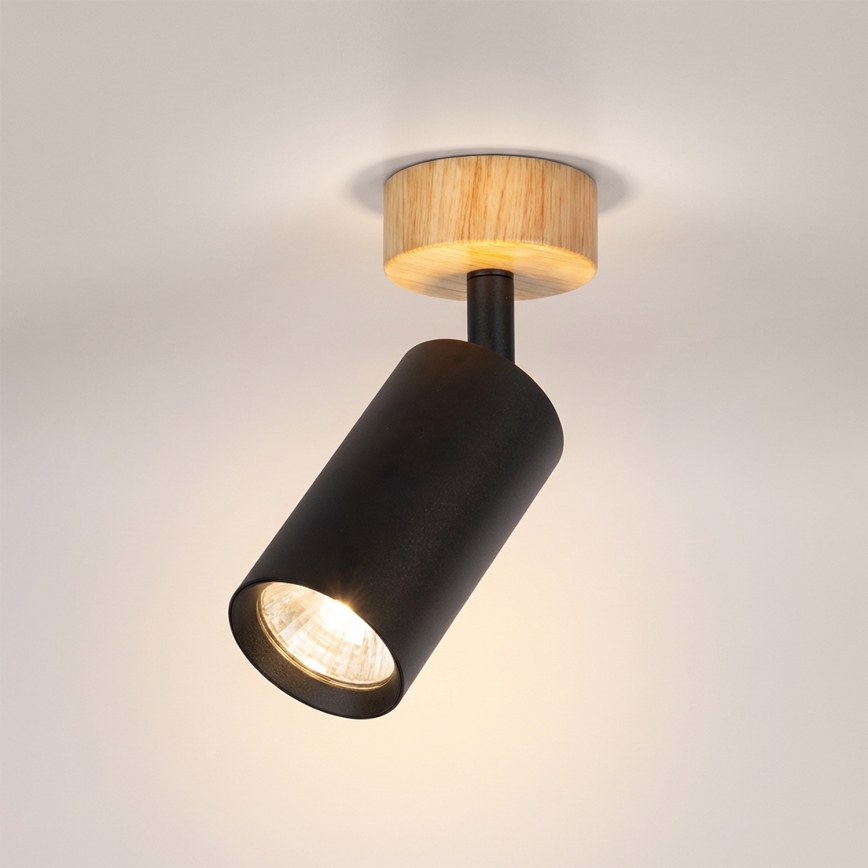 Brilagi - Spot SELE 1xGU10/30W/230V noir/décor chêne