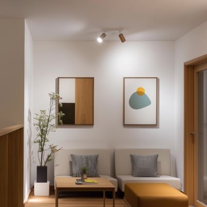 Brilagi - Spot SELE 2xGU10/30W/230V blanc/décor en chêne