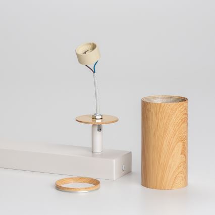 Brilagi - Spot SELE 2xGU10/30W/230V blanc/décor en chêne