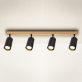 Brilagi - Spot SELE 4xGU10/30W/230V noir/décor chêne