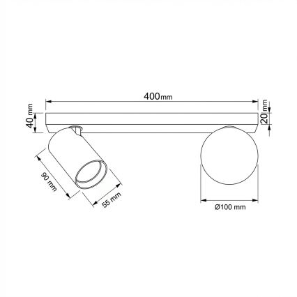 Brilagi - Spot SELE BALL 1xGU10/30W/230V + 1xG9/10W beige