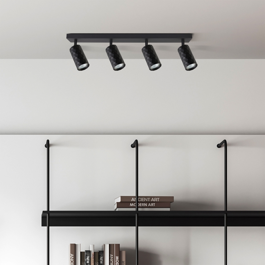 Brilagi - Spot SELE DIAMANT 4xGU10/30W/230V noir