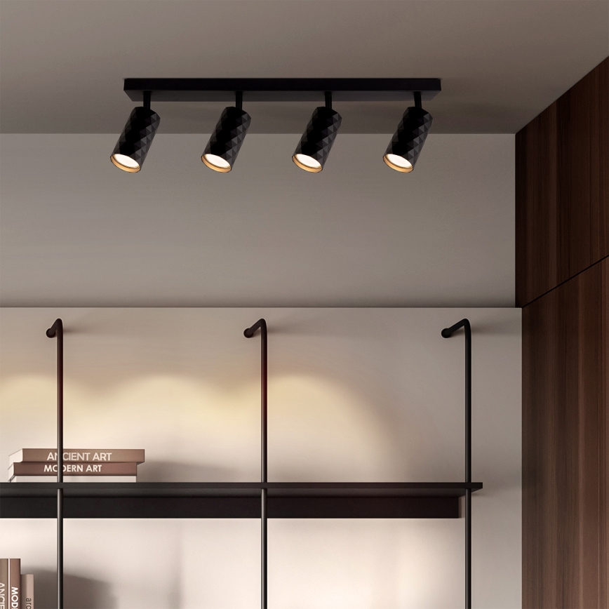 Brilagi - Spot SELE DIAMANT 4xGU10/30W/230V noir