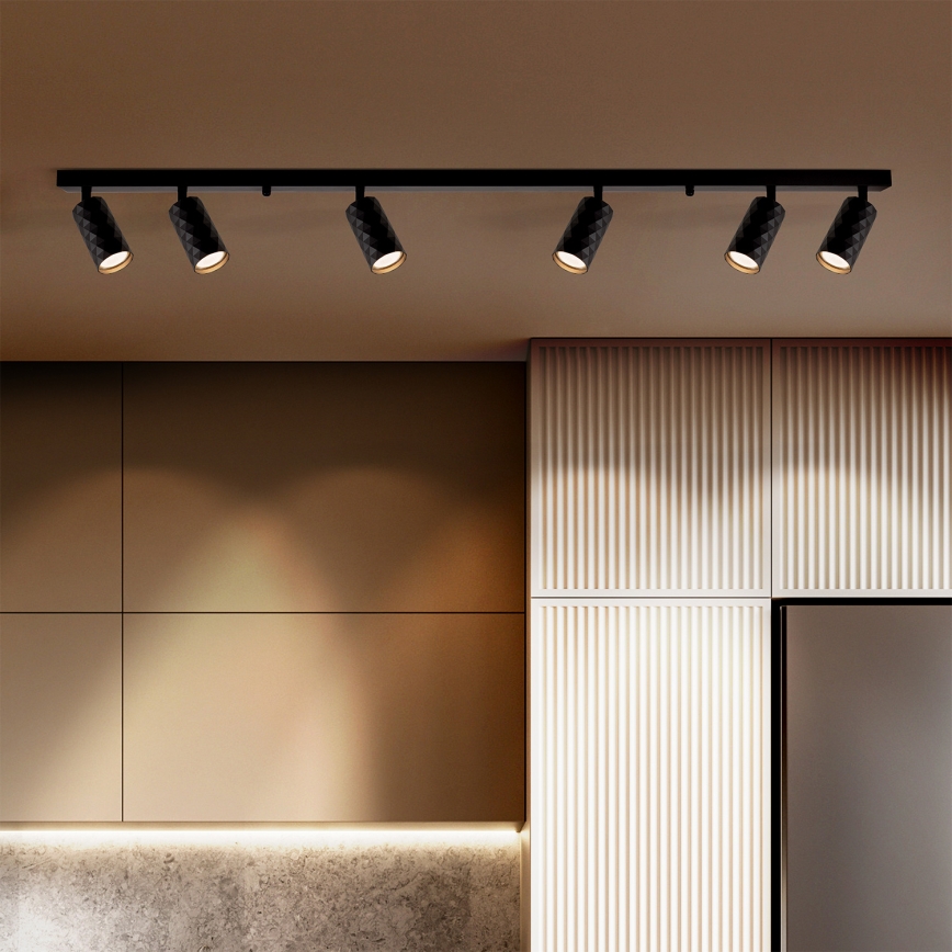 Brilagi - Spot SELE DIAMANT 6xGU10/30W/230V noir