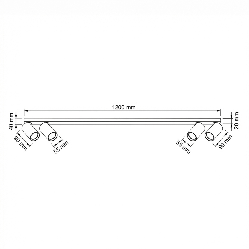 BRILAGI - Spot SELE LONG 4xGU10/30W/230V blanc