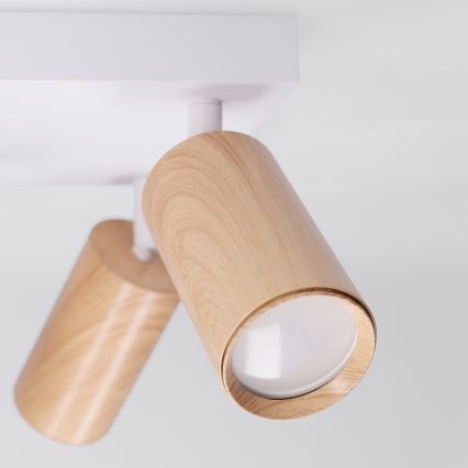 BRILAGI - Spot SELE SQUARE 4xGU10/30W/230V blanc/décor chêne