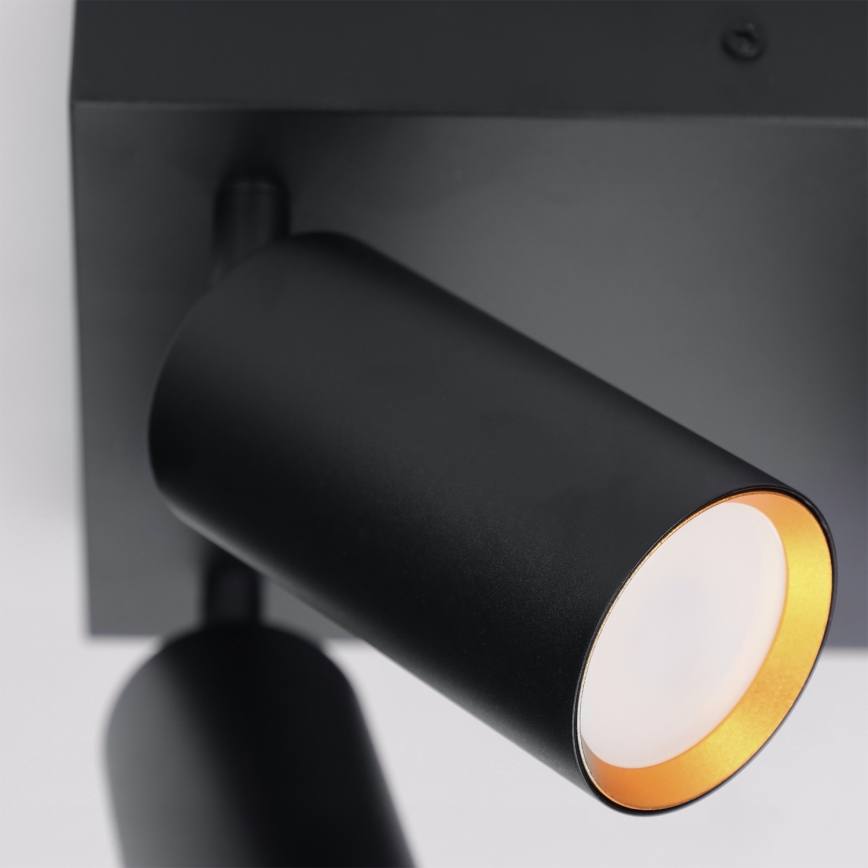 Brilagi - Spot SELE SQUARE 4xGU10/30W/230V noir/doré