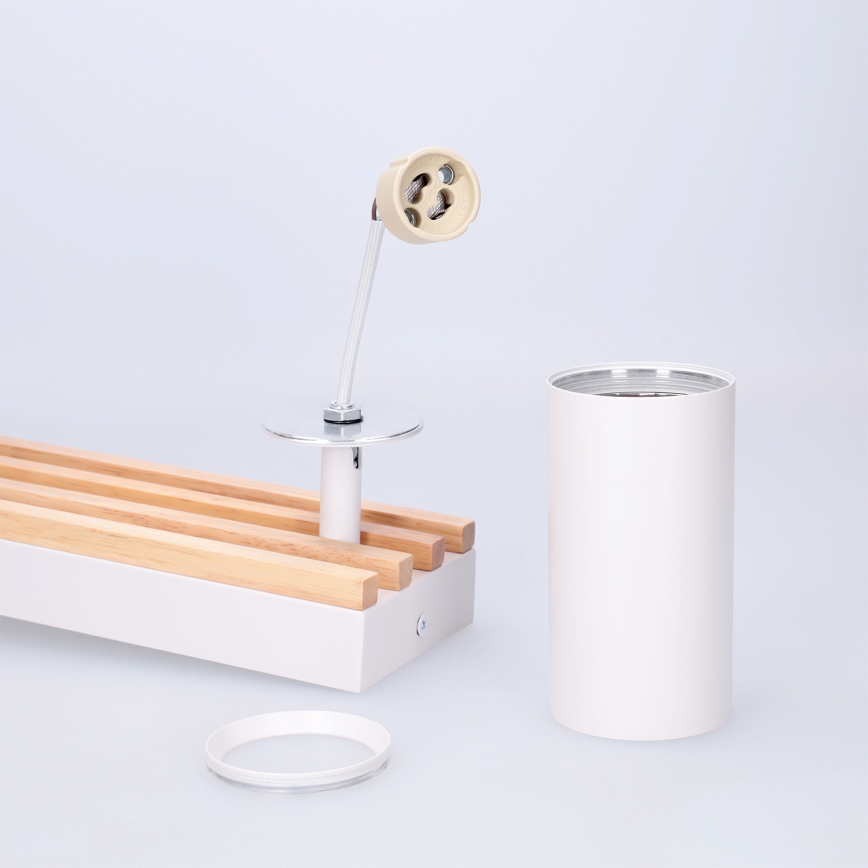 Brilagi - Spot SELE WOOD ACOUSTIC 2xGU10/30W/230V blanc/bois