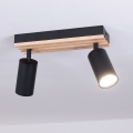 Brilagi - Spot SELE WOOD ACOUSTIC 2xGU10/30W/230V noir/bois