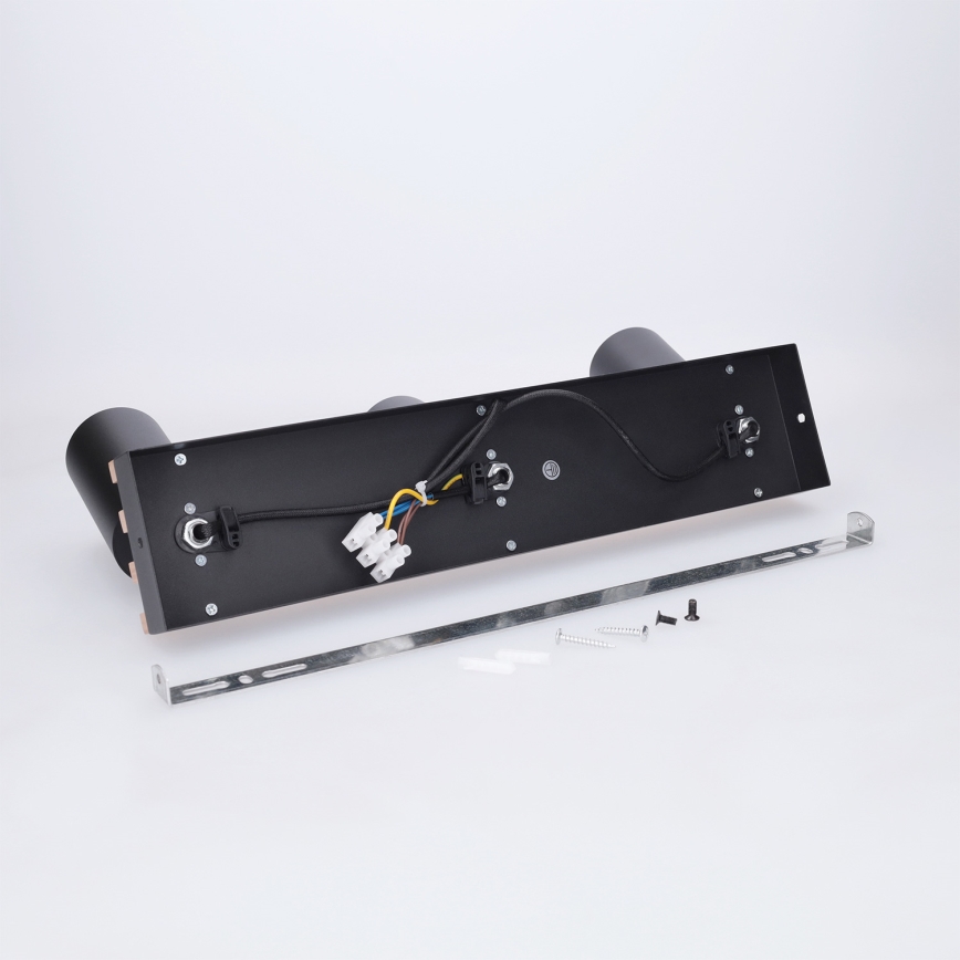 Brilagi - Spot SELE WOOD ACOUSTIC 3xGU10/30W/230V noir/bois
