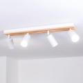 Brilagi - Spot SELE WOOD ACOUSTIC 4xGU10/30W/230V blanc/bois