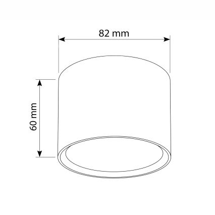 BRILAGI - Spot SMOOTH 1xGX53/15W/230V 60x82 mm décor chêne