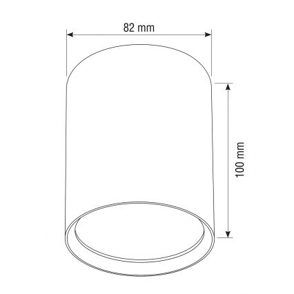 BRILAGI - Spot SMOOTH LONG 1xGX53/15W/230V 60x82 mm doré