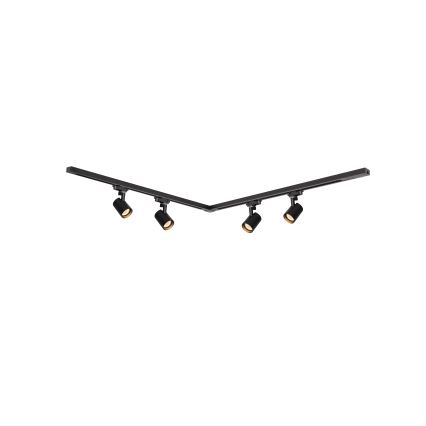 Brilagi - Spot sur rail HUSKY 4xGU10/10W/230V noir