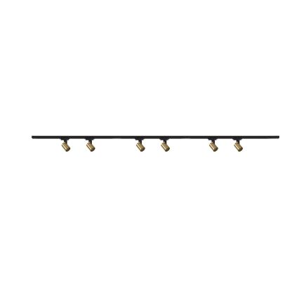 Brilagi - Spot sur rail HUSKY 6xGU10/10W/230V noir/doré