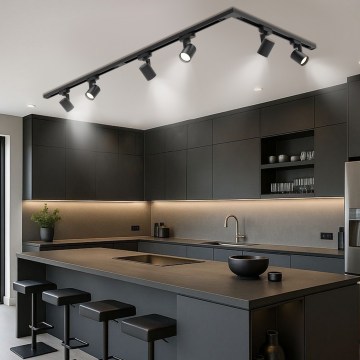 Brilagi - Spot sur rail HUSKY 6xGU10/10W/230V noir