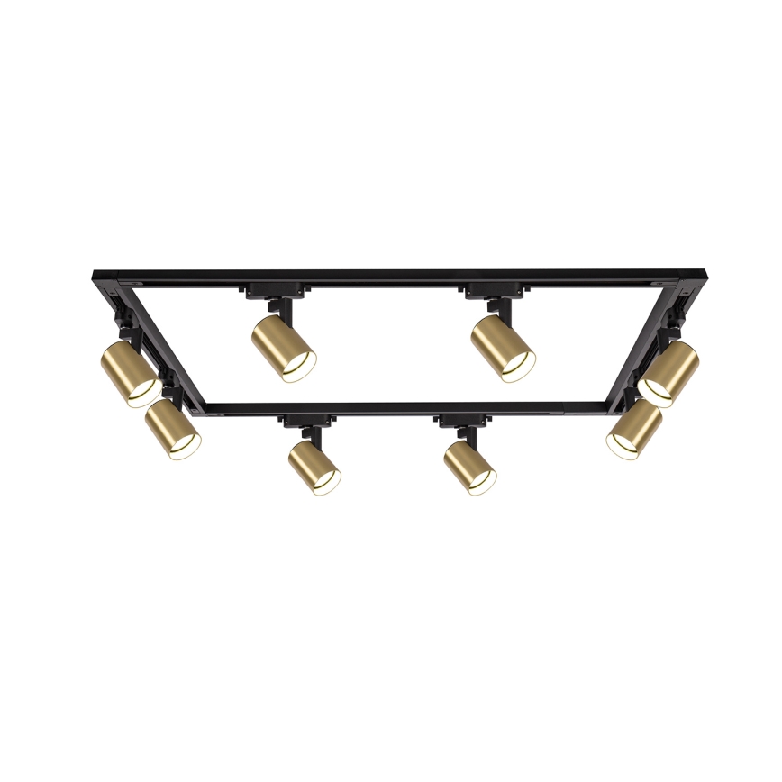 Brilagi - Spot sur rail HUSKY 8xGU10/10W/230V noir/doré