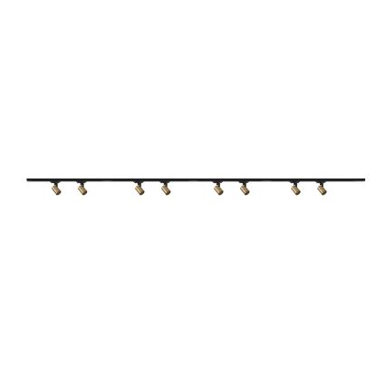 Brilagi - Spot sur rail HUSKY 8xGU10/10W/230V noir/doré