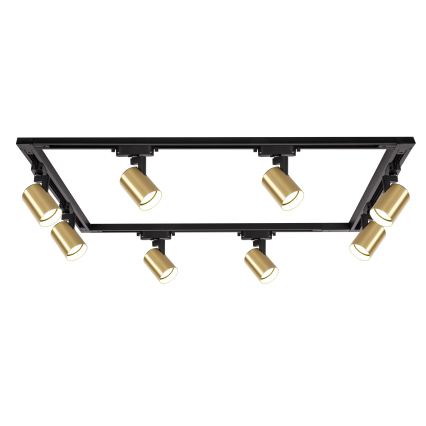 Brilagi - Spot sur rail HUSKY 8xGU10/10W/230V noir/doré
