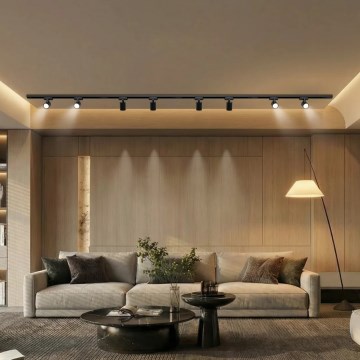 Brilagi - Spot sur rail HUSKY 8xGU10/10W/230V noir