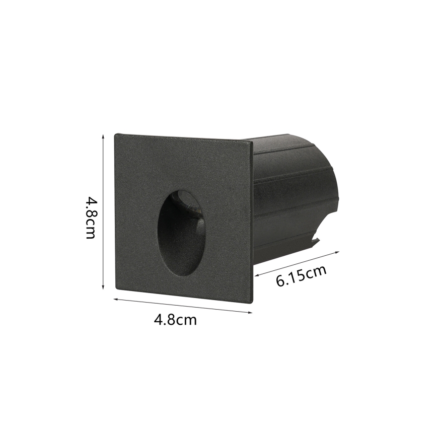 Brilagi - STAIRDOT Luminaire encastré d'extérieur LED/2W/230V, noir, IP65, carré