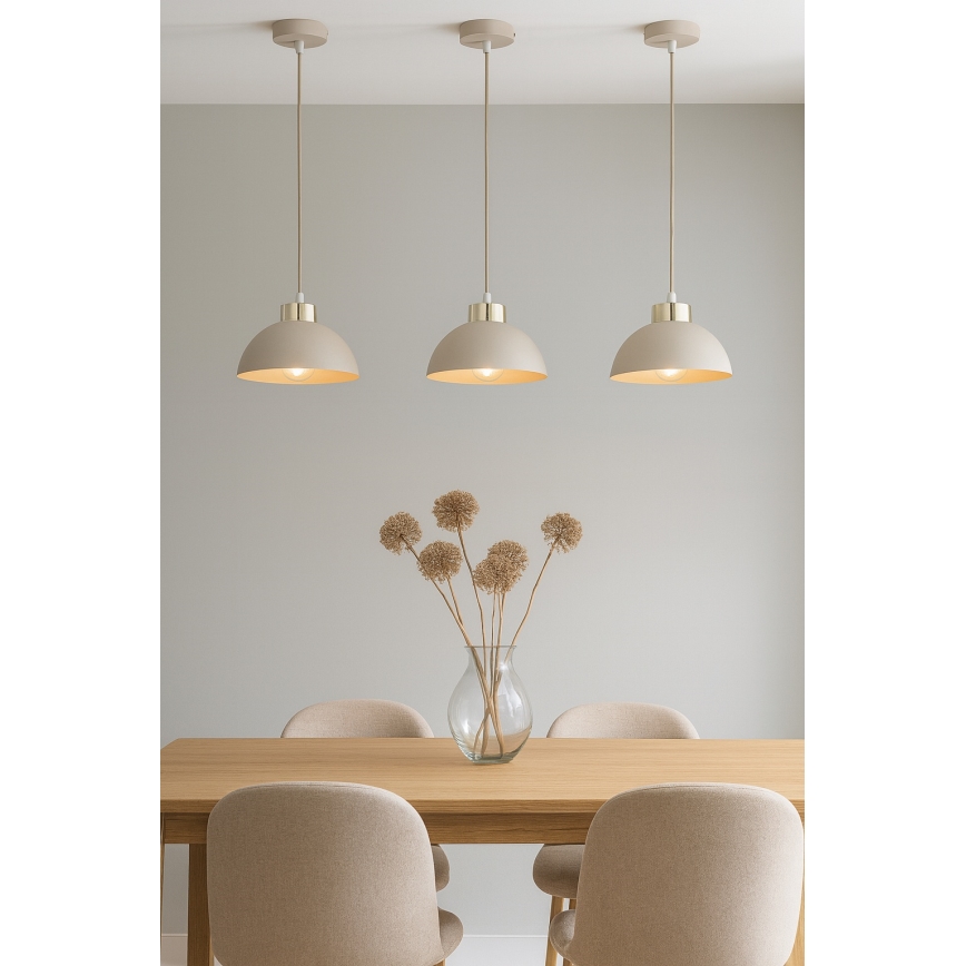 Brilagi - Suspension à câble 1xE27/60W/230V Ø 18 cm beige/doré