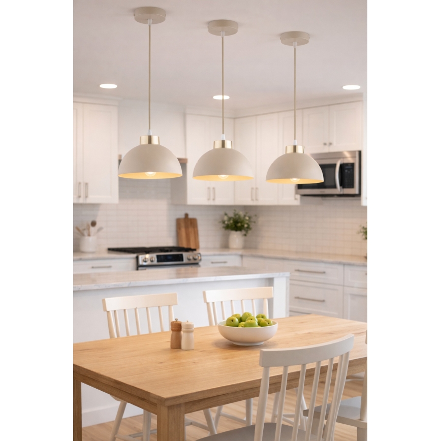 Brilagi - Suspension à câble 1xE27/60W/230V Ø 18 cm beige/doré