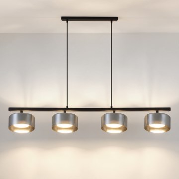 Brilagi - Suspension à câble AURA LUX 4xGX53/30W/230V noir/fumé