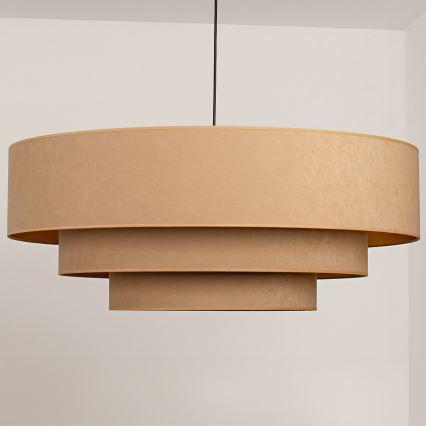 Brilagi - Suspension à câble LUNETA 3xE27/60W/230V Ø 80 cm beige/doré