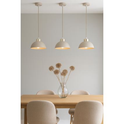 Brilagi - Suspension à câble MOON 1xE27/60W/230V Ø 18 cm beige/doré