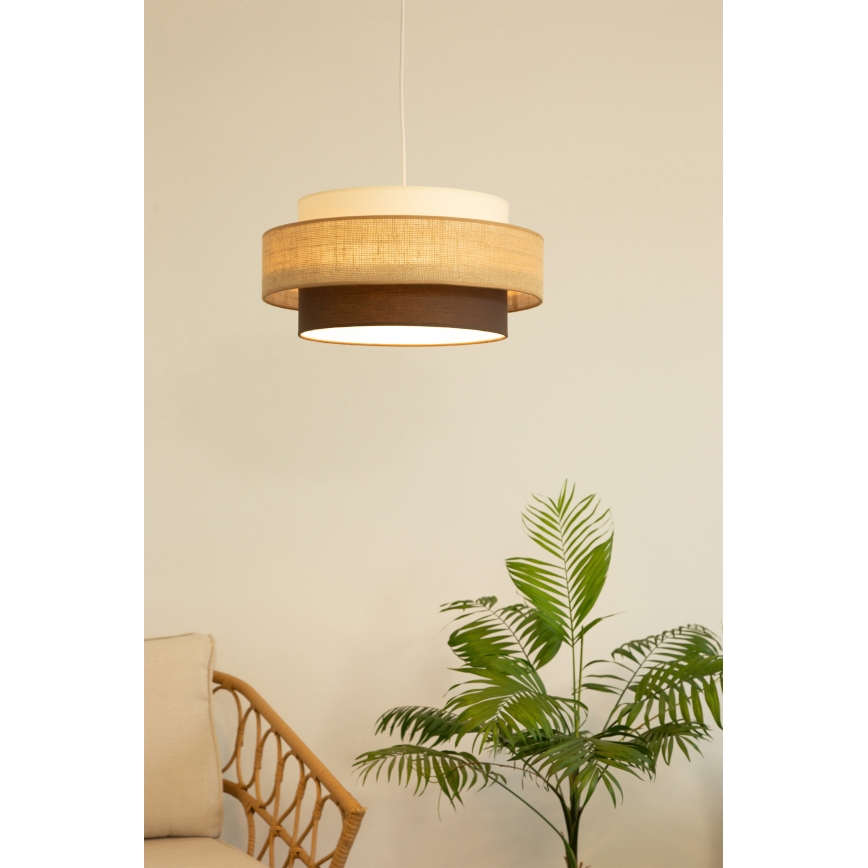 Brilagi - Suspension à câble RESNA 1xE27/60W/230V Ø 40 cm beige/noir