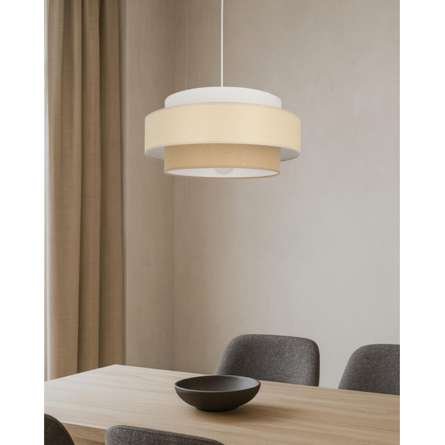 Brilagi - Suspension à câble RESNA 1xE27/60W/230V Ø 40 cm crème/beige