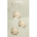 Brilagi - Suspension à câble RESNA 3xE27/60W/230V Ø 45 cm beige