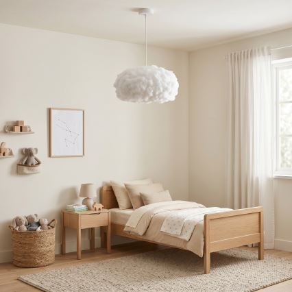 Brilagi - Suspension à câble SOLEAIR 1xE27/60W/230V Ø 45 cm blanc