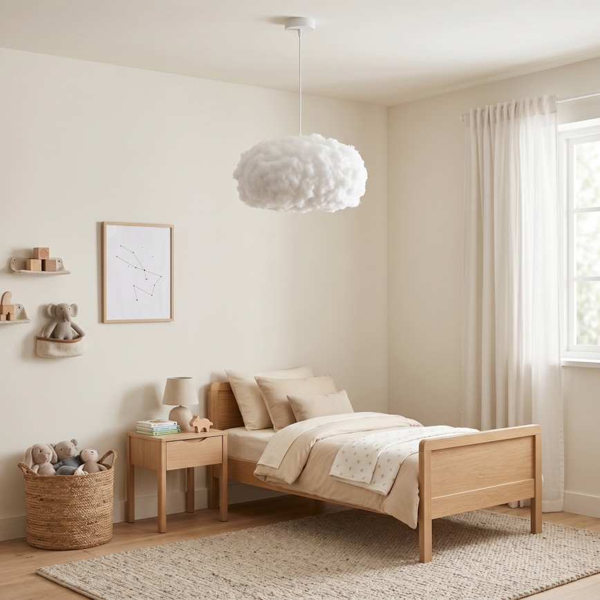 Brilagi - Suspension à câble SOLEAIR 1xE27/60W/230V Ø 45 cm blanc