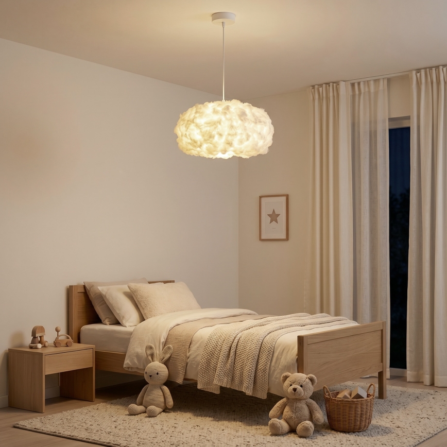 Brilagi - Suspension à câble SOLEAIR 1xE27/60W/230V Ø 45 cm blanc