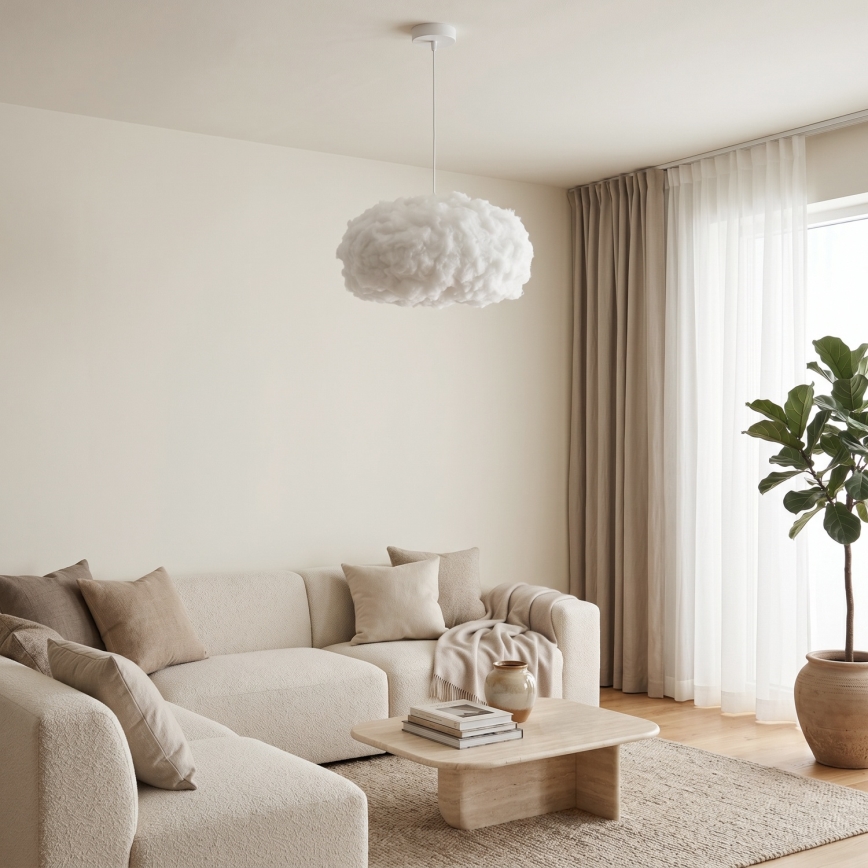 Brilagi - Suspension à câble SOLEAIR 1xE27/60W/230V Ø 45 cm blanc