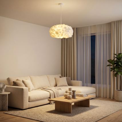 Brilagi - Suspension à câble SOLEAIR 1xE27/60W/230V Ø 45 cm blanc