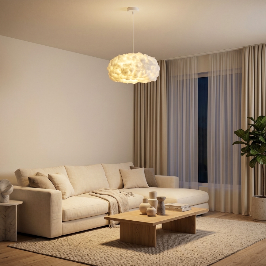 Brilagi - Suspension à câble SOLEAIR 1xE27/60W/230V Ø 45 cm blanc