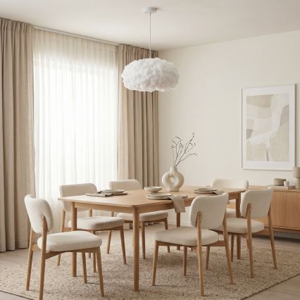 Brilagi - Suspension à câble SOLEAIR 1xE27/60W/230V Ø 45 cm blanc