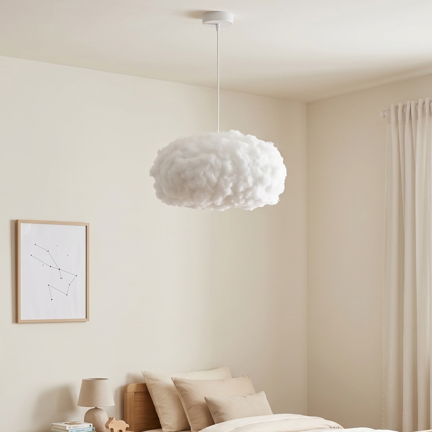 Brilagi - Suspension à câble SOLEAIR 1xE27/60W/230V Ø 45 cm blanc