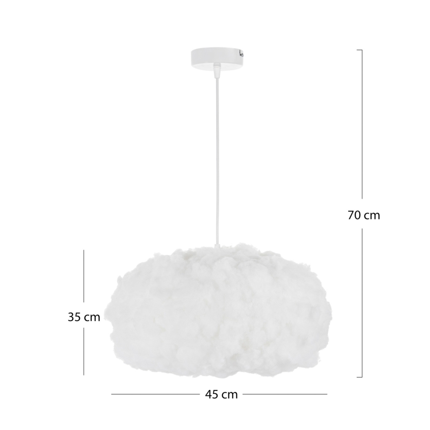 Brilagi - Suspension à câble SOLEAIR 1xE27/60W/230V Ø 45 cm blanc