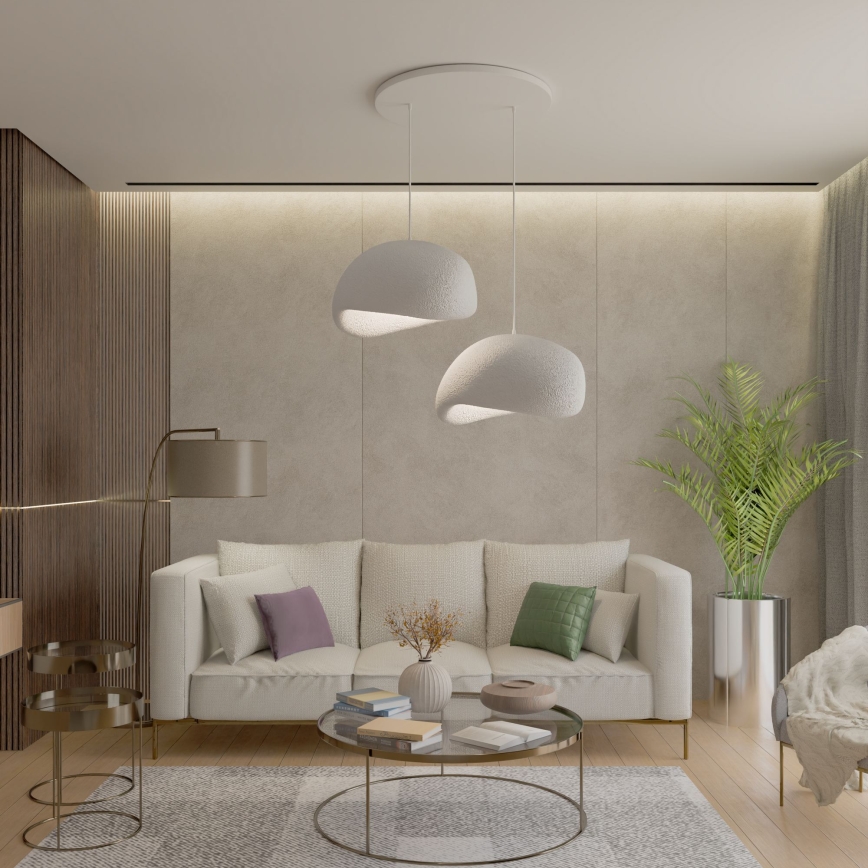 Brilagi - Suspension à câble WABI SABI 2xE27/40W/230V Ø 60 cm blanche