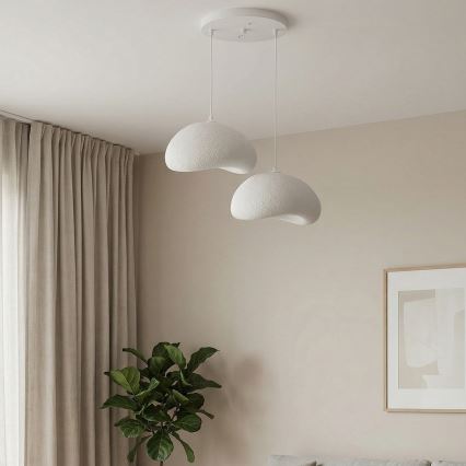 Brilagi - Suspension à câble WABI SABI 2xE27/40W/230V Ø 60 cm blanche
