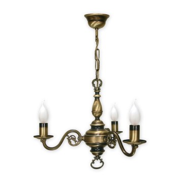 Brilagi - Suspension à chaîne IMPERO 3xE14/60W/230V en laiton