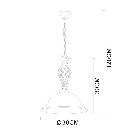 Brilagi - Suspension à chaîne NOSTALGIA 1xE27/60W/230V