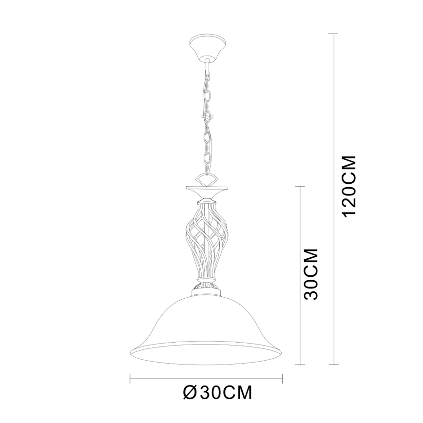 Brilagi - Suspension à chaîne NOSTALGIA 1xE27/60W/230V